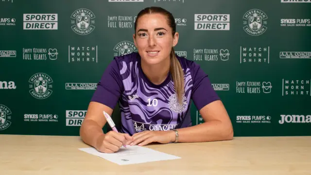 Kathleen McGovern signs for Hibs women