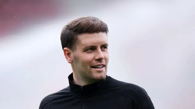 Fabian Huerzeler, Head Coach of FC St. Pauli, looks on prior to the Second Bundesliga match between SV Wehen Wiesbaden and FC St. Pauli at BRITA-Arena on May 19, 2024