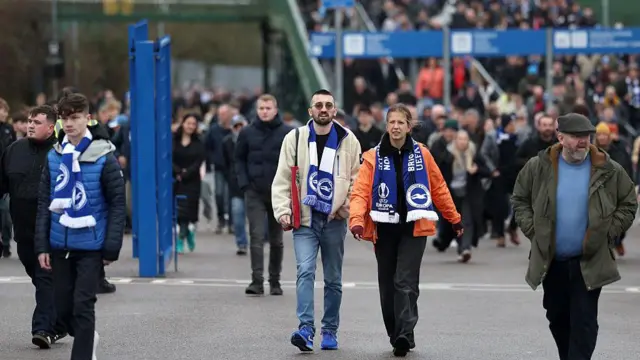Brighton fans at the Amex