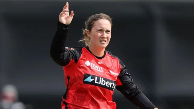 Alice Capsey was dismissed for a golden duck after taking five wickets for Melbourne Renegades in the WBBL. 