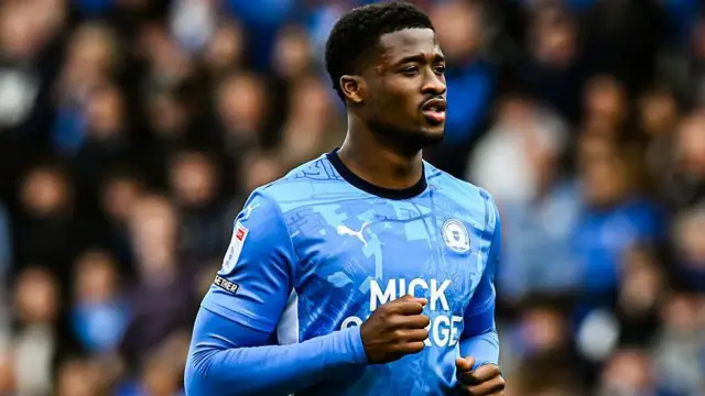 Emmanuel Fernandez (37 Peterborough United) plays during the Sky Bet League 1 match between Peterborough and Stockport County at London Road in Peterborough
