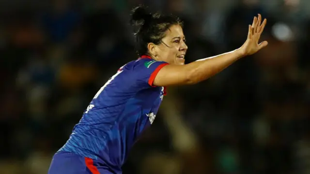 Marizanne Kapp of Delhi Capitals appeals for a wicket