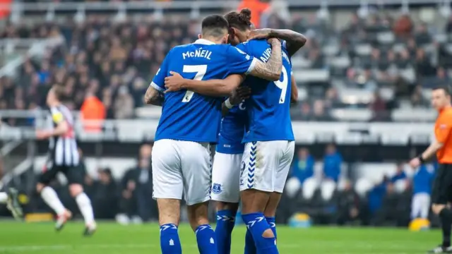 Everton celebrate a goal