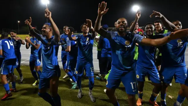 Curacao celebrate reaching the World Cup finals