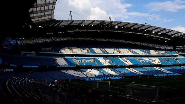 A general interior view of Etihad Stadium