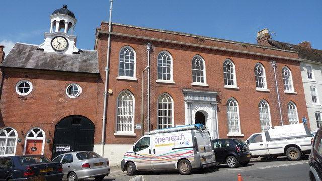 The Guildhall building in Ludlow