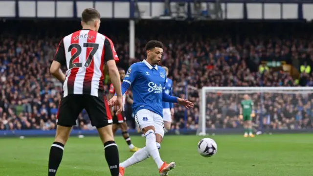 Ben Godfrey of Everton during the Premier League match between Everton FC and Brentford FC at Goodison Park