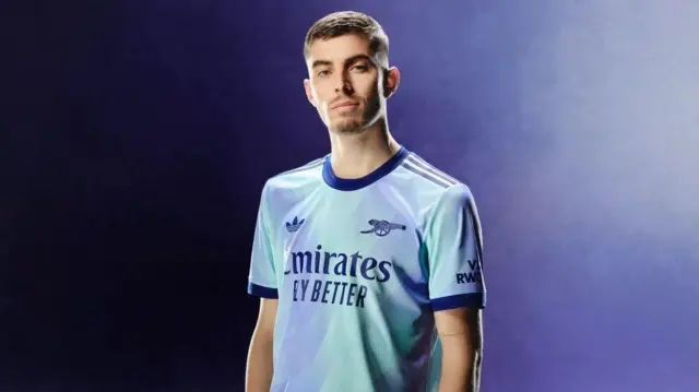 Kai Havertz in the new Arsenal third kit