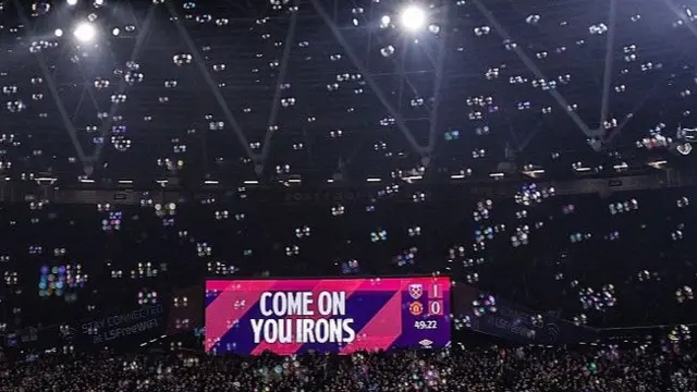 Bubbles in the air at London Stadium
