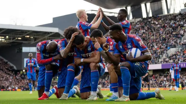 Crystal Palace players celebrate