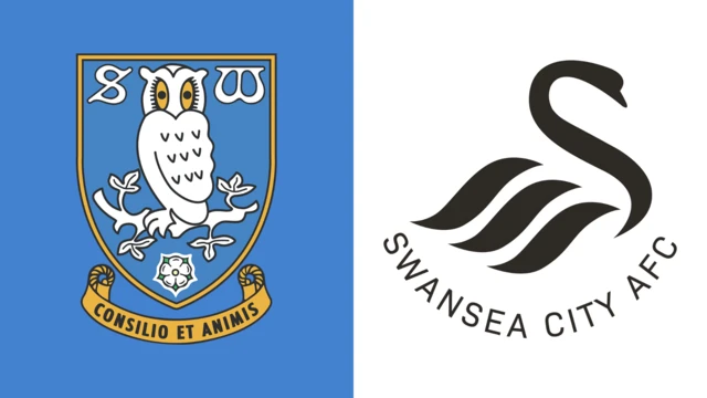 Side-by-side of Sheffield Wednesday and Swansea City club badges