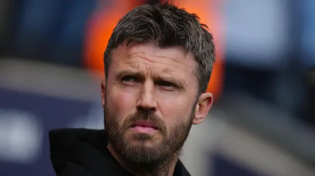 A pensive looking Middlesbrough boss Michael Carrick