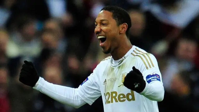 Jonathan de Guzman during the 2013 League Cup final 