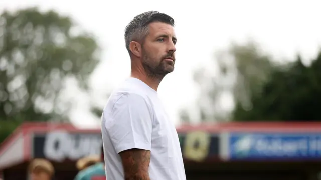 Head coach Alan Sheehan during Swansea's pre-season game at Cheltenham