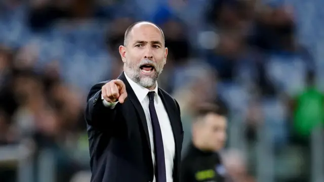 Igor Tudor shouts instructions from the touchline