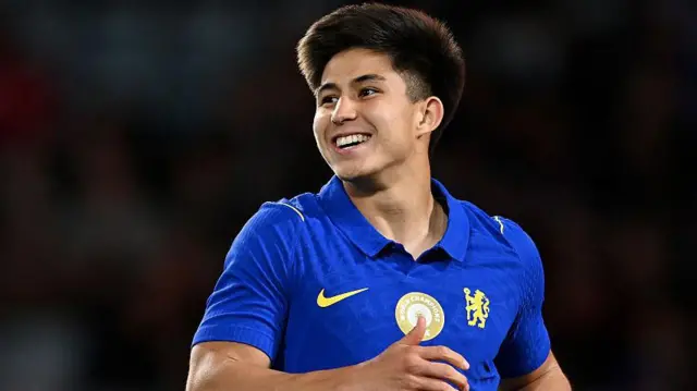 Dastan Satpaev of Chelsea celebrates 