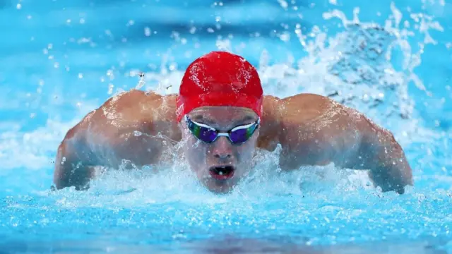 Duncan Scott of Team Great Britain competes in the pool at Paris 2024 Olympics