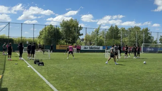 Hull City taking part in their pre-season training in Turkey. 