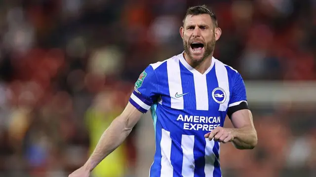 James Milner in action for Brighton