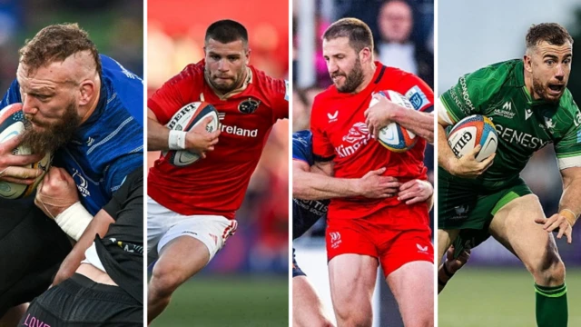 Players from Leinster, Munster, Ulster and Connacht