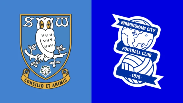 Side-by-side of Sheffield Wednesday and Birmingham City club badges
