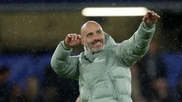 Enzo Maresca celebrates Chelsea win