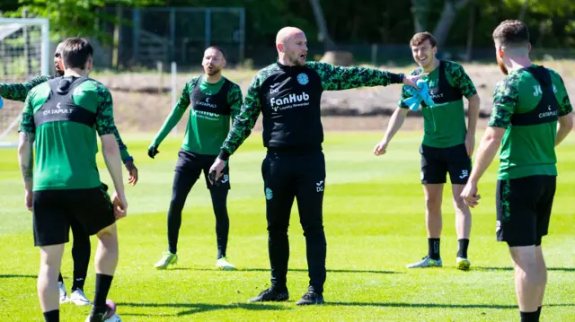 David Gray in Hibernian training