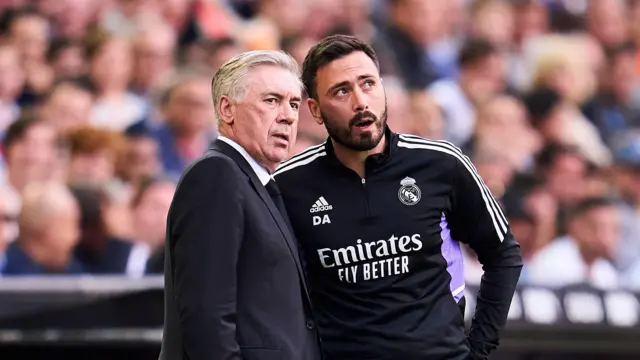 Carlo Ancelotti with his son Davide