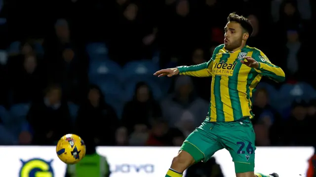 Tammer Bany in action for West Brom at QPR in December