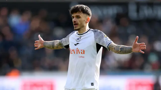 Jamie Paterson in action for Swansea last season