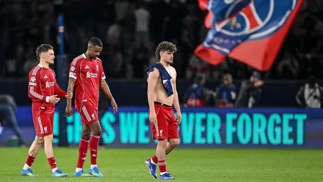 Florian Wirtz Alexander Isak and Milos Kerkez look dejected