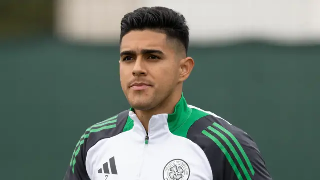 Luis Palma during a Celtic training session at Lennoxtown, on October 04, 2024, in Lennoxtown, Scotland