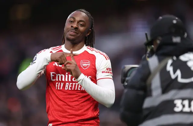 Eberechi Eze celebrates