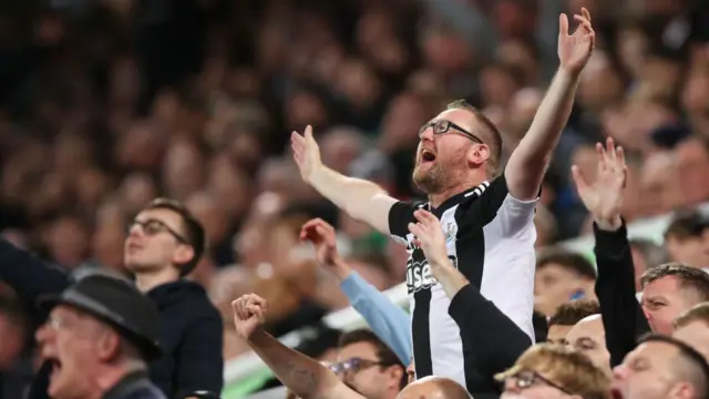 Newcastle United fans sing