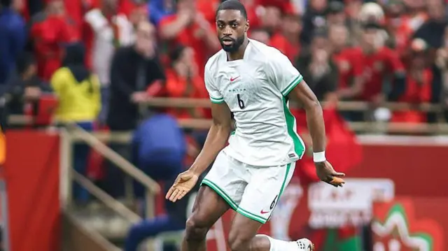 Hull City defender Semi Ajayi in action for Nigeria in their Africa Cup of Nations semi-final against Morocco