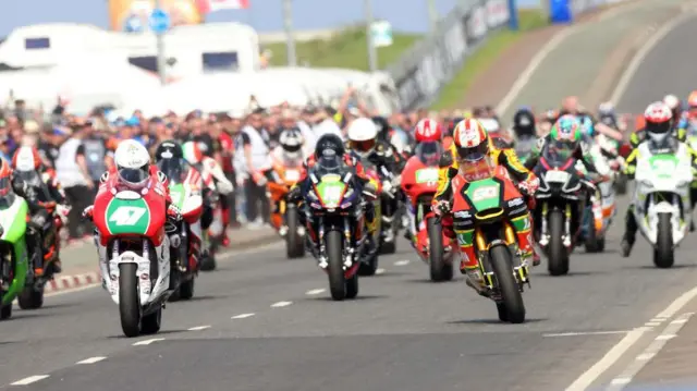 The start of a race at the North west 200