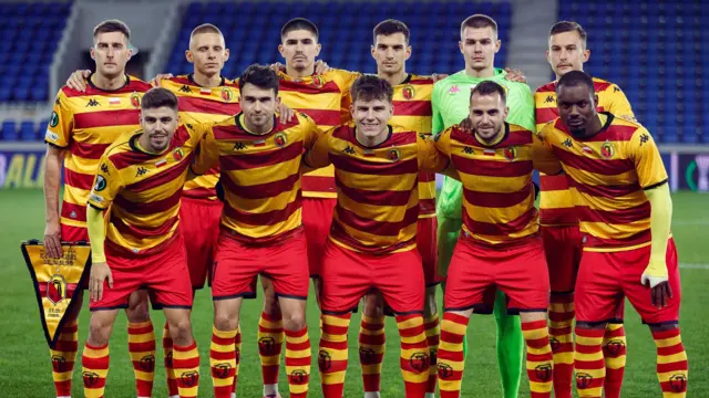 Jagiellonia Bialystok before a Conference League match against Strasbourg