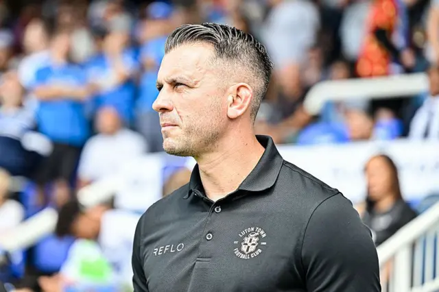 Luton Town head coach Matt Bloomfield vs Peterborough United
