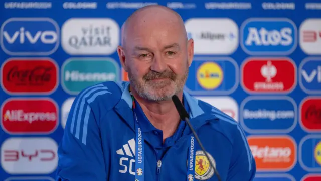 Steve Clarke faces the media ahead of Scotland's group match with Switzerland