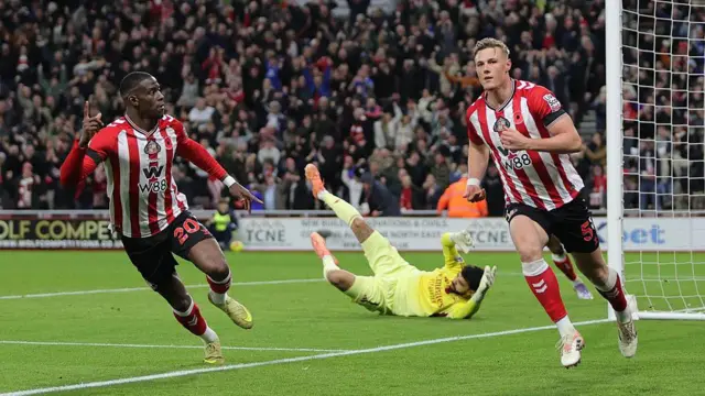 Dan Ballard celebrates after scoring