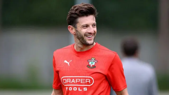 Adam Lallana in training with Southampton