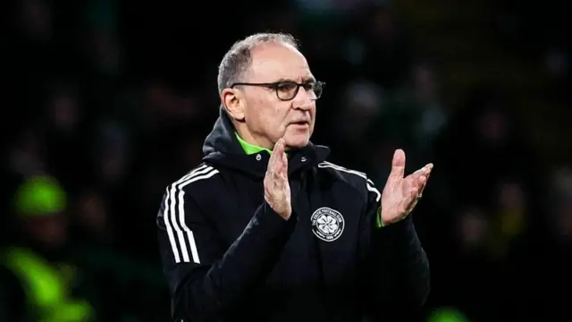 Martin O'Neill claps from the touchline during Celtic's win over Utrecht