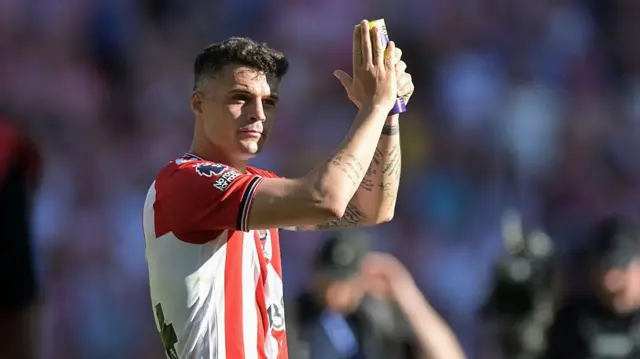 Granit Xhaka of Sunderland FC during the Premier League match between Sunderland and Chelsea at the Stadium of Light in Sunderland
