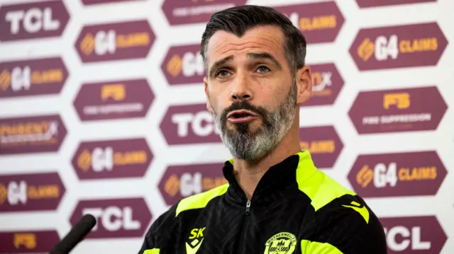 Stuart Kettlewell at a Motherwell press conference