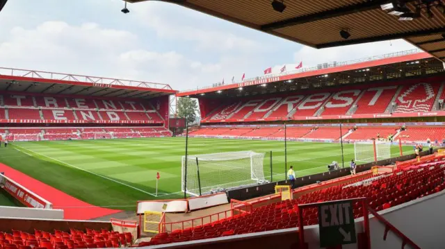 A general view inside the City Ground