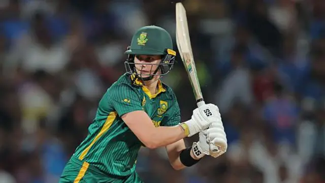 Laura Wolvaardt batting for South Africa