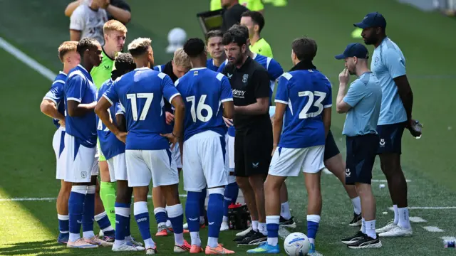 Brian Barry-Murphy speaks to his players on the touchline last weekend 