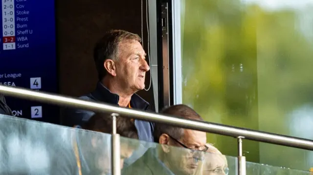 Newport chairman Huw Jenkins watches a game