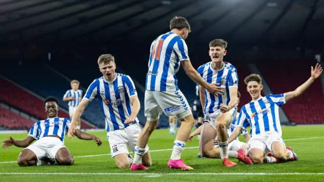 Kilmarnock players celebrating