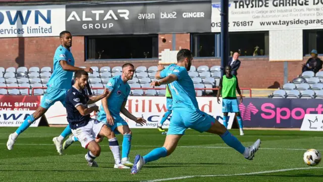 Ziyad Larkeche nets Dundee's second leveller against St Mirren